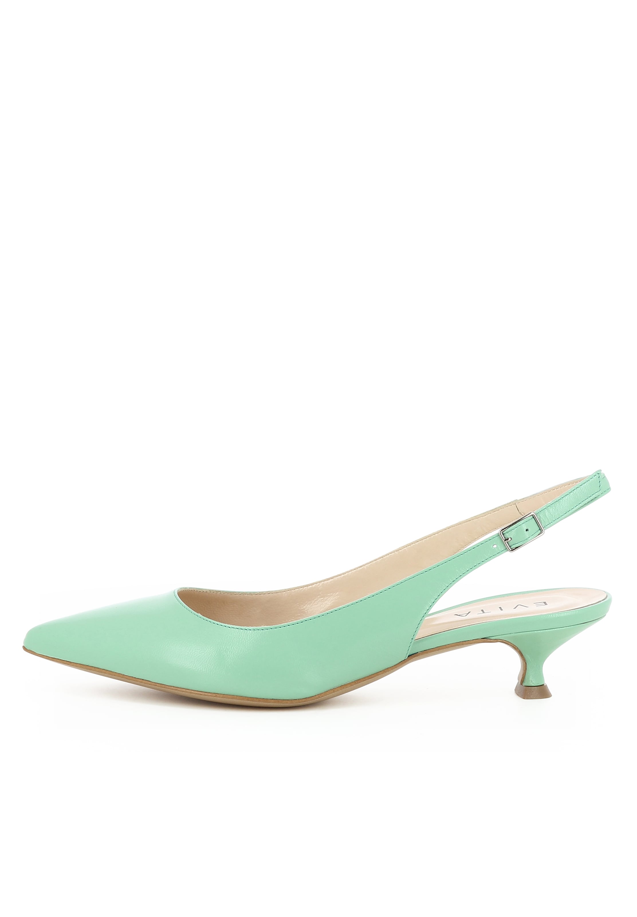 EVITA Sling Pumps 'GIORGIA' in Grün: Vorderseite
