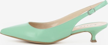 EVITA Slingback Pumps 'GIORGIA' in Green: front