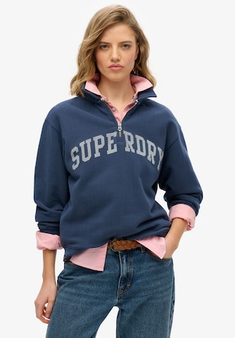 Sweat-shirt 'Athletic Essentials' Superdry en gris : devant
