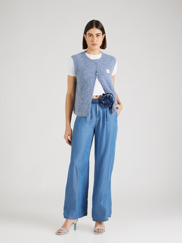 JDY Wide leg Trousers with creases 'JASPER' in Blue