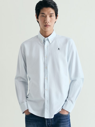 Scalpers Regular Fit Hemd 'New Oxford' in Blau