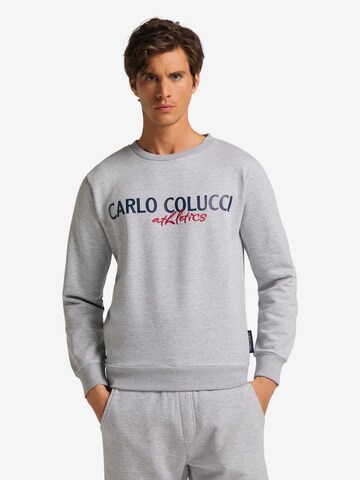 Carlo Colucci Sweatshirt 'Contini' in Grijs: voorkant