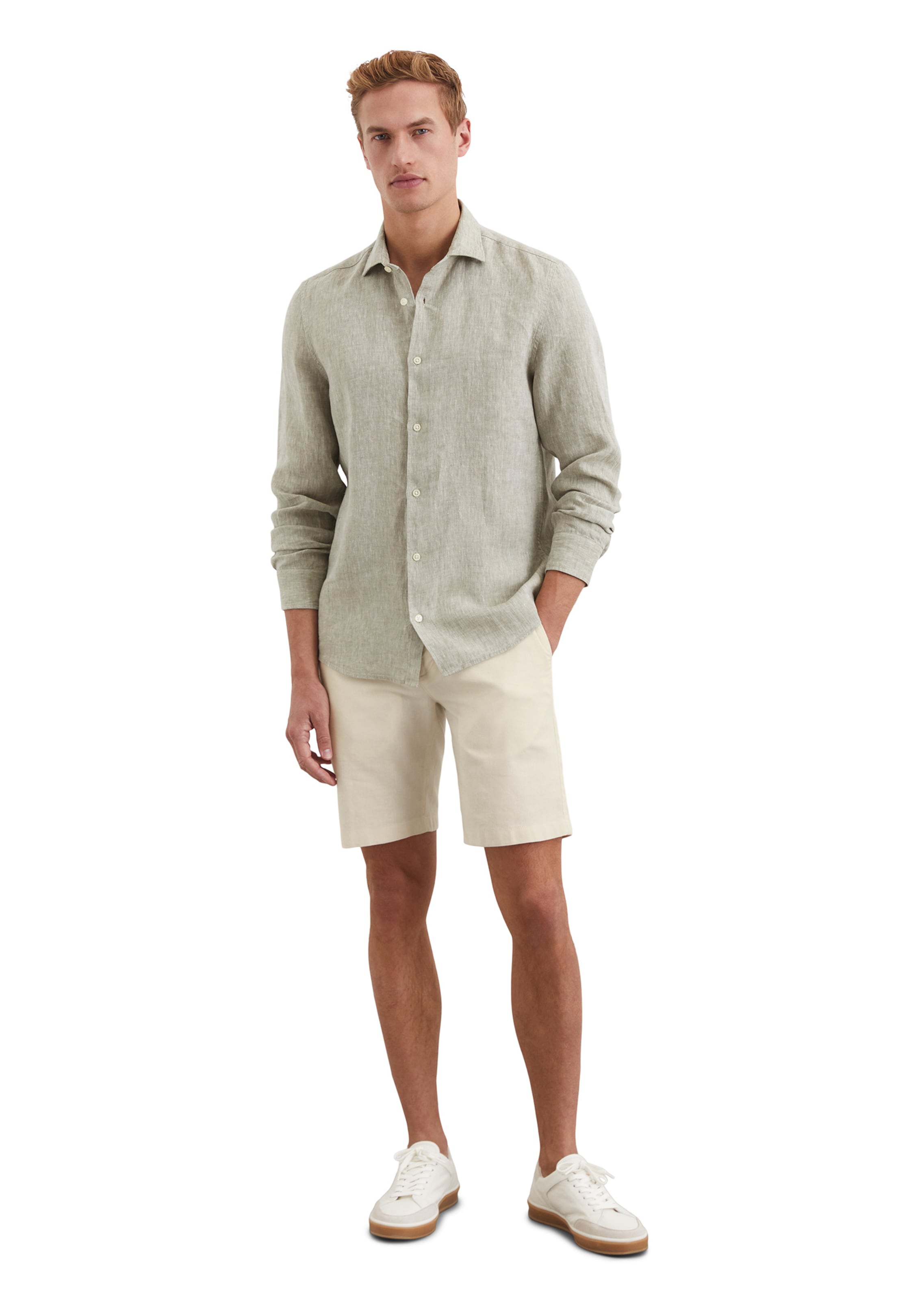 Marc O'Polo Regular Fit Hemd in Beige