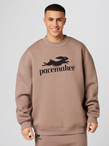 Pacemaker - Sweatshirt 'Falk' em castanho: frente