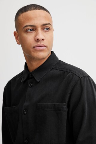 !Solid Regular fit Button Up Shirt 'Fidel' in Black