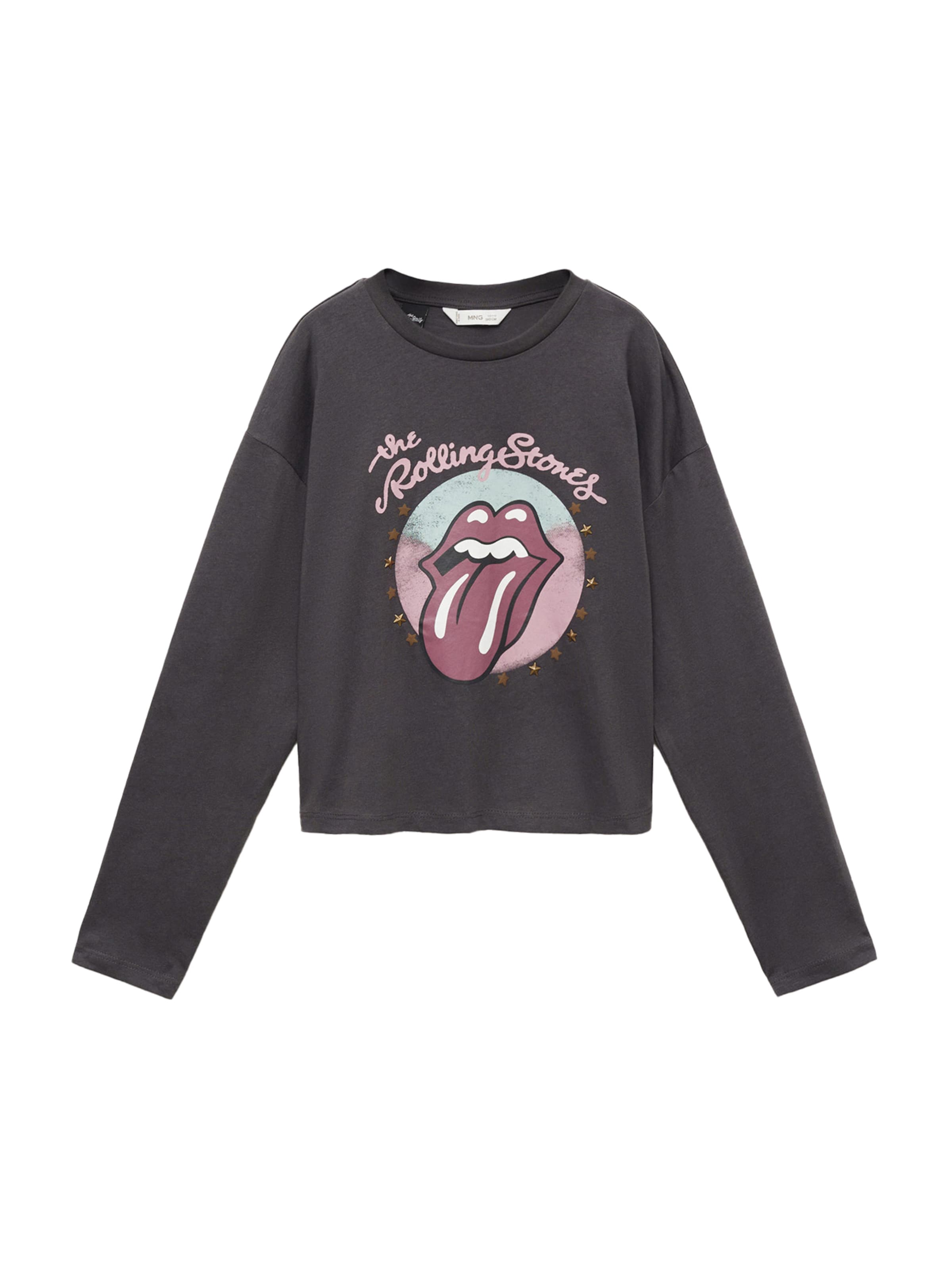 MANGO KIDS T-shirt 'RSTAR' i grå: framsida