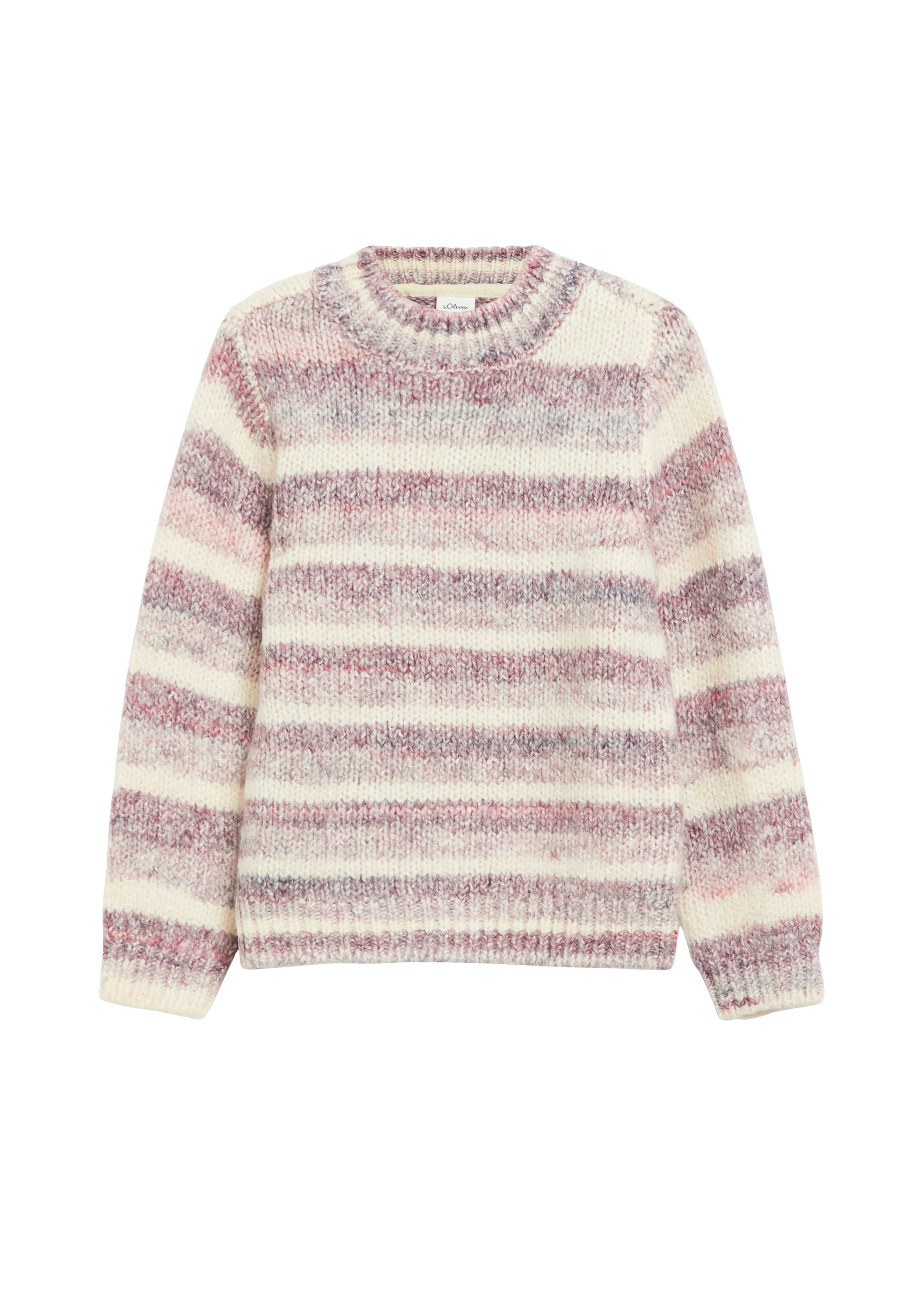 s.Oliver Sweater in 104-110 in Cream / Dark grey / Dark pink, Item view