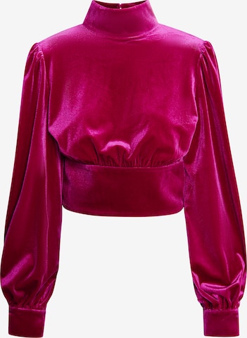 Camicia da donna di faina in rosa: frontale