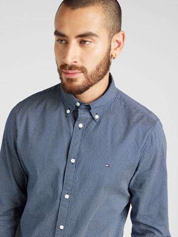 TOMMY HILFIGER Slim Fit Hemd 'FLEX' in Blau