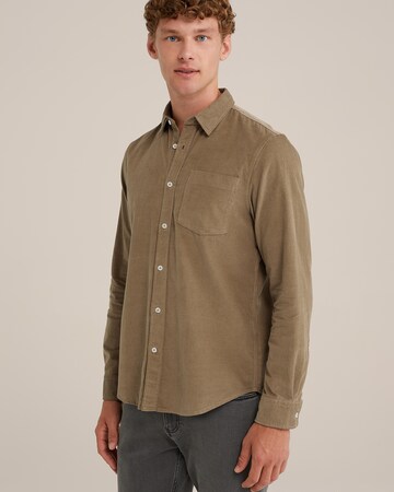 Coupe regular Chemise WE Fashion en vert : devant