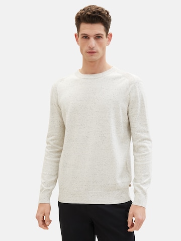 TOM TAILOR Pullover i hvid: forside