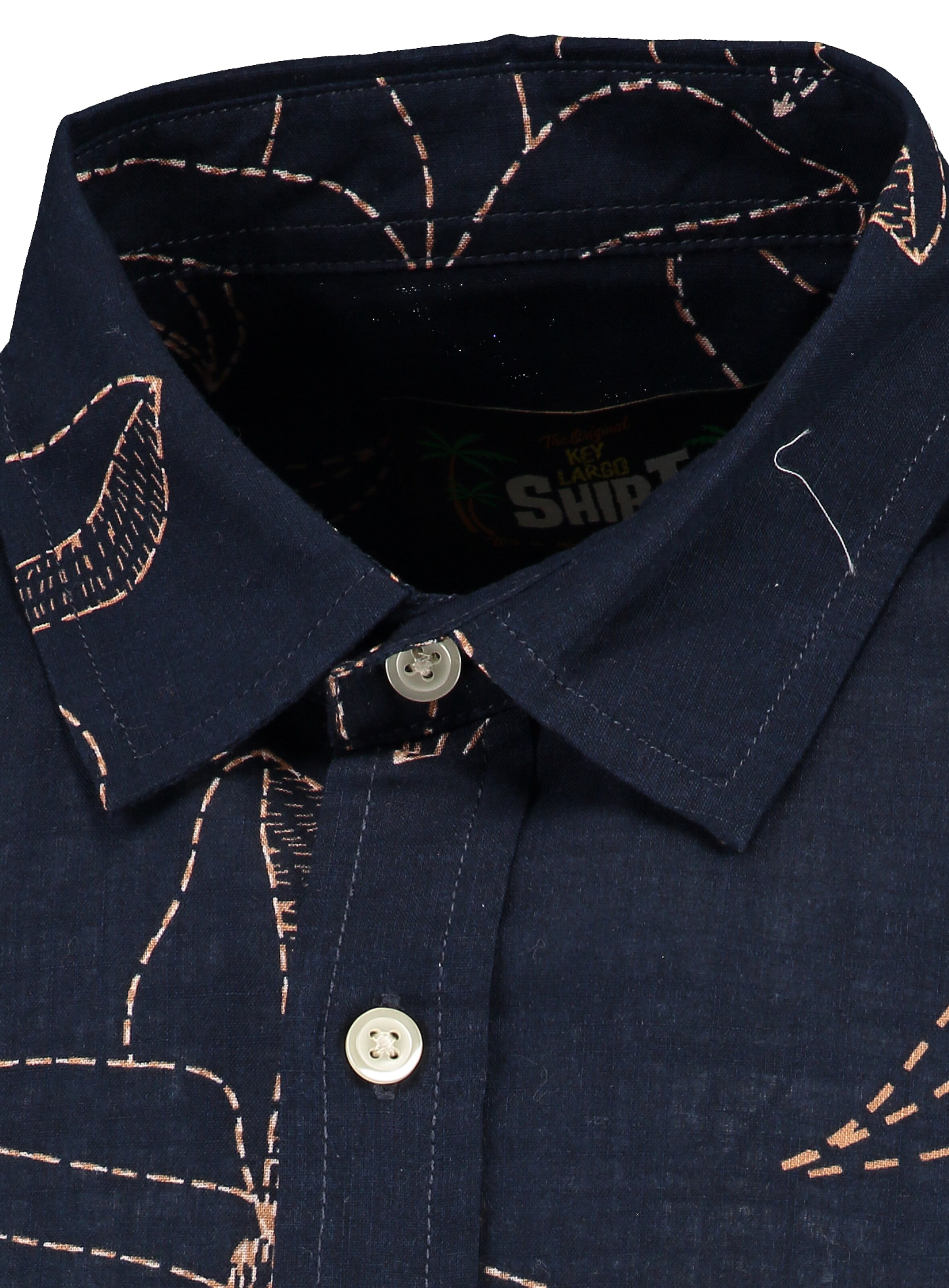 Key Largo Regular fit Skjorta 'MSH SOLAR' i blå