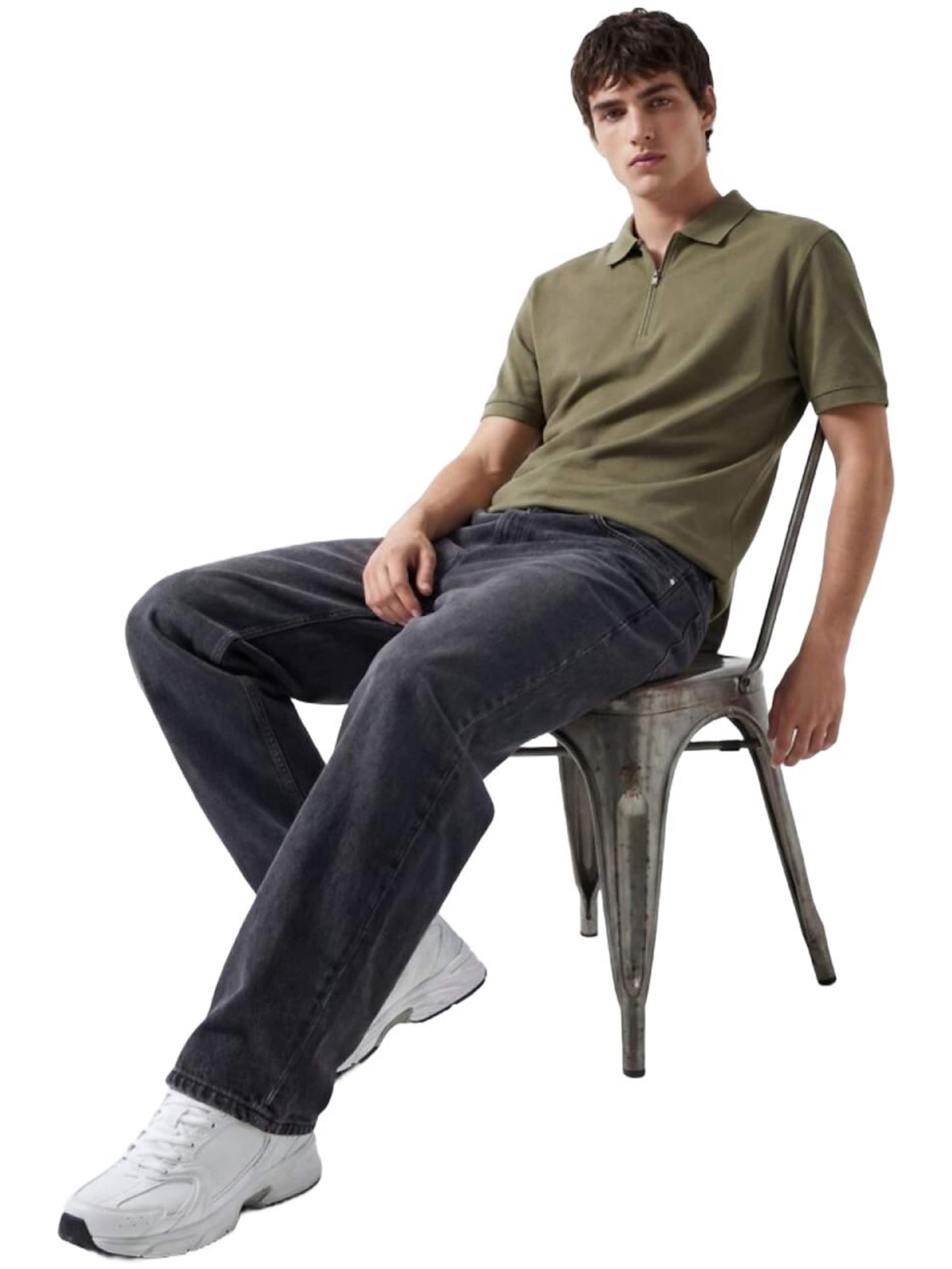 Maglietta 'LTB Jeans Herren-Polohemd aus Piqué mit Reißverschluss' di LTB Jeans in verde: frontale
