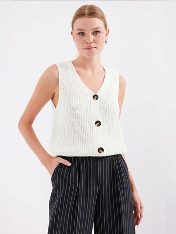 Gilet in maglia di Bigdart in beige: frontale