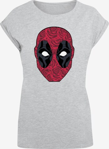 ABSOLUTE CULT T-Shirt 'Deadpool - Head Of Roses' in Grau: predná strana