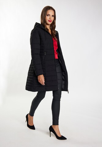Cappotto invernale di faina in nero