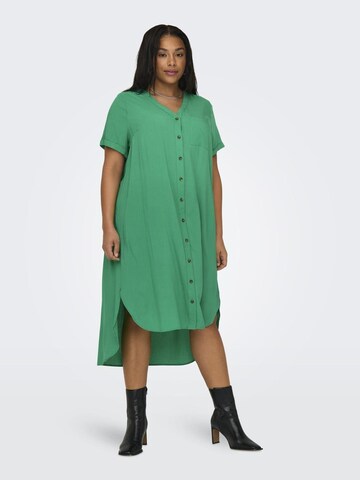 ONLY Carmakoma Shirt Dress in Green: front