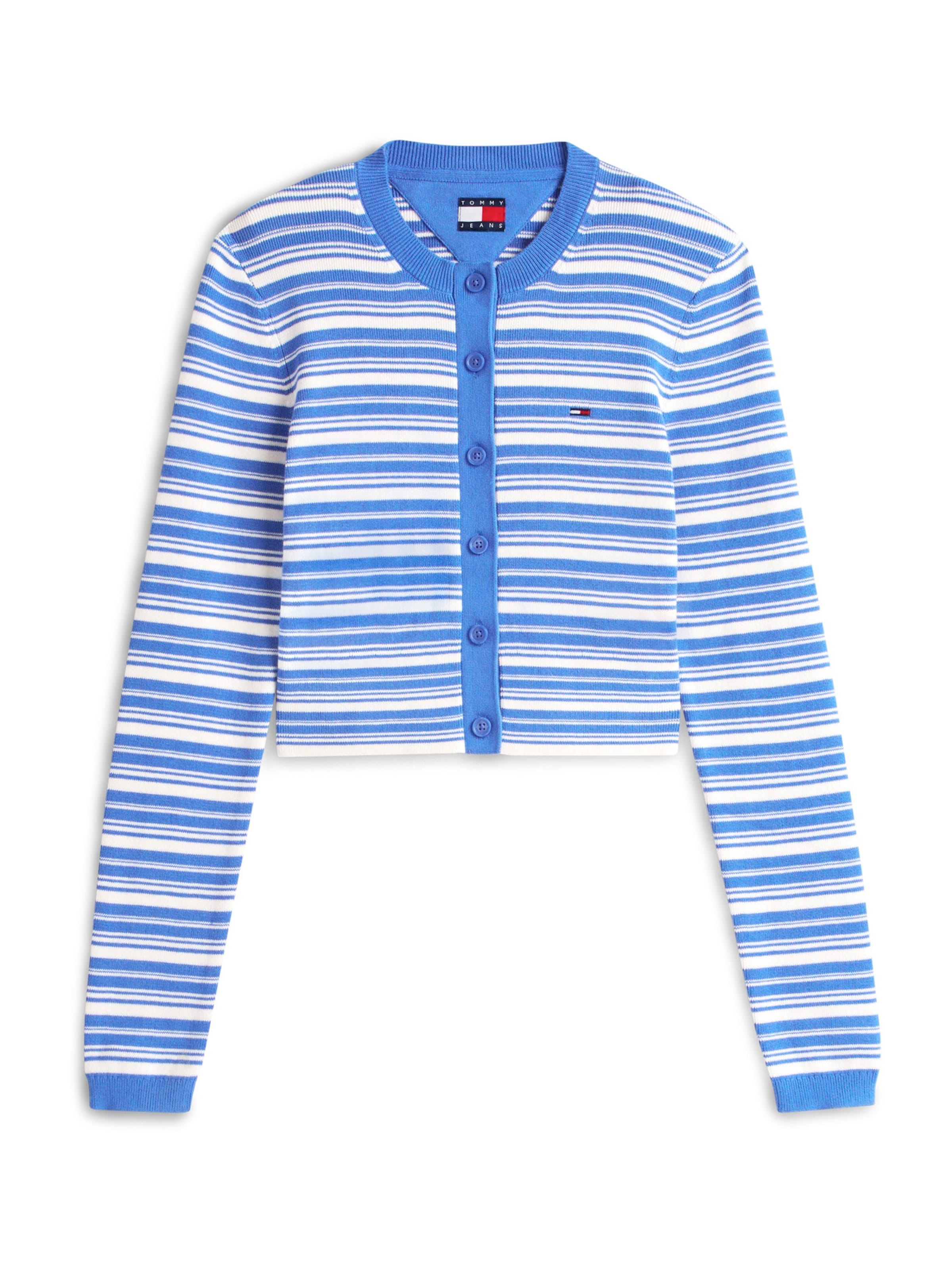 Tommy Jeans - Casaco de malha em azul: frente