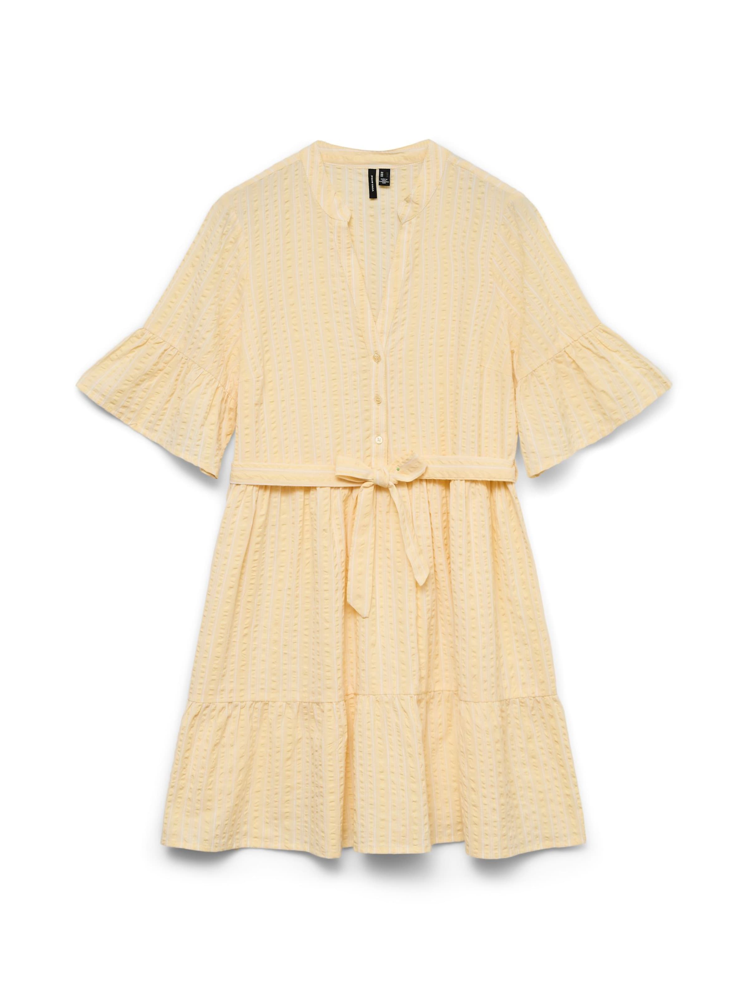 VERO MODA - Vestido camisero 'VMElena' en amarillo: frente