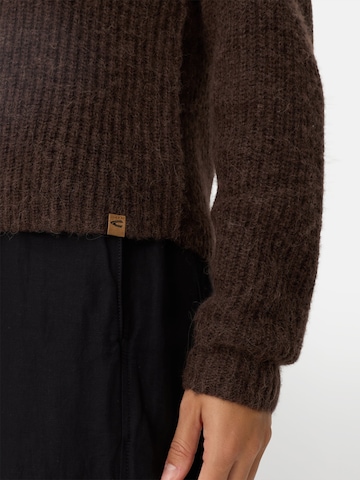 CAMEL ACTIVE Strickjacke mit gerader Passform in Braun