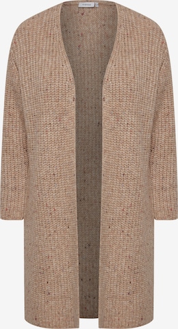 Fransa Knit Cardigan 'FPKAREN' in Beige: front