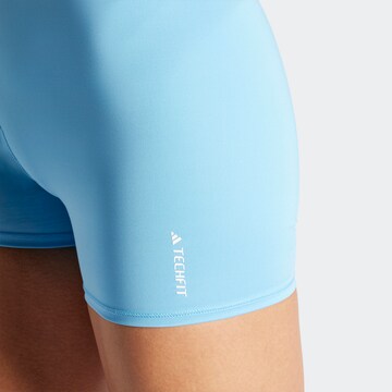 ADIDAS PERFORMANCE Skinny Sportshorts 'Techfit' in Blau