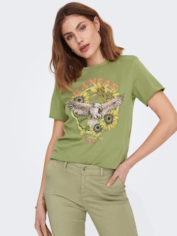 žalia ONLY Marškinėliai: priekis