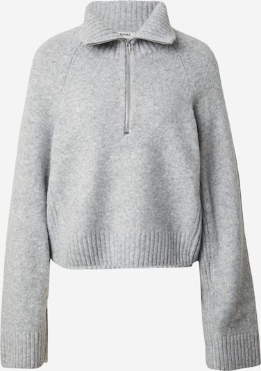 Monki Pull-over en gris chiné, Vue avec produit