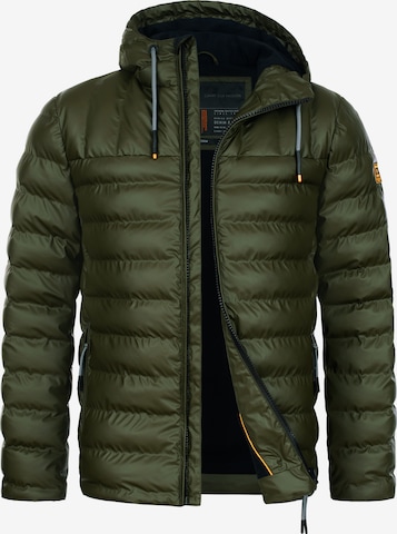 INDICODE JEANS Tussenjas 'INAmiso' in Groen: voorkant