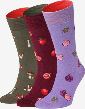 Chaussettes Von Jungfeld en mélange de couleurs : devant