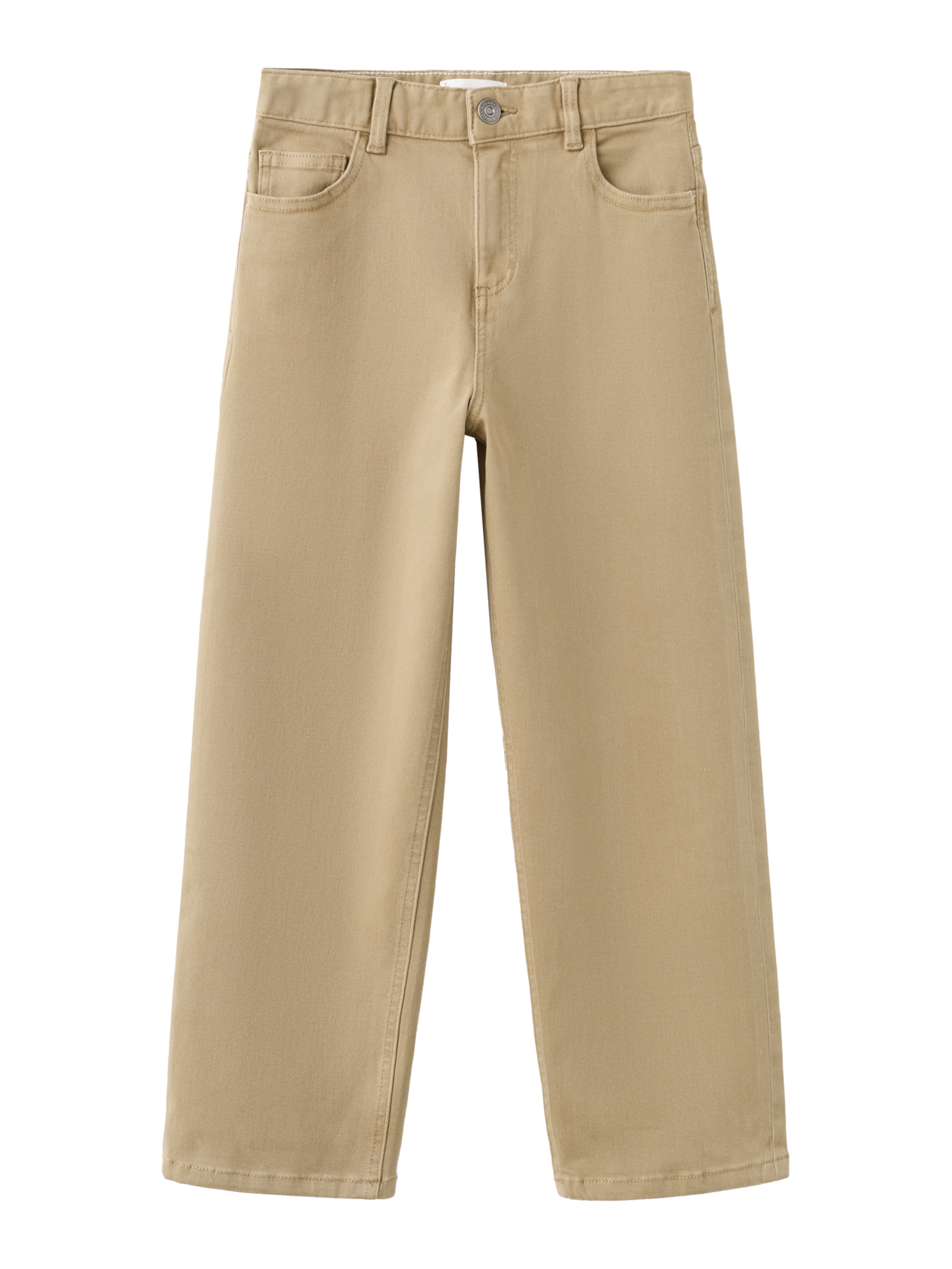 MANGO KIDS Normalny krój Spodnie 'CHILE' w kolorze beżowy: przód