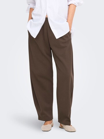 Barrel Pantalon 'ONLOfelia' ONLY en marron : devant