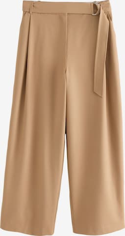 Next - Pierna ancha Pantalón plisado en beige: frente