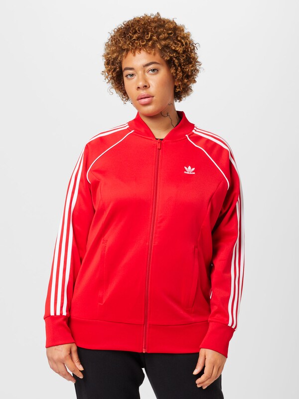 ADIDAS ORIGINALS Zip-Up Hoodie 'Adicolor Classics Sst' in Red