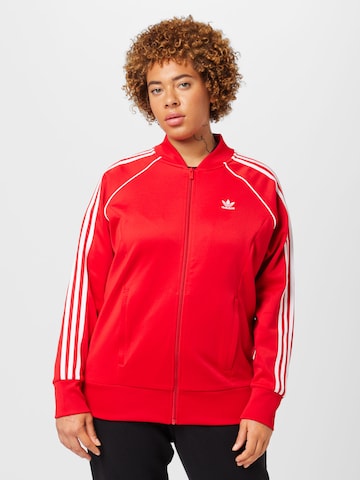 ADIDAS ORIGINALS Sweat jacket 'Adicolor Classics Sst' in Red: front