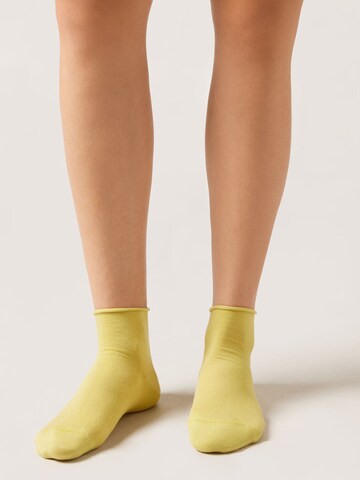 CALZEDONIA Socks in Yellow: front