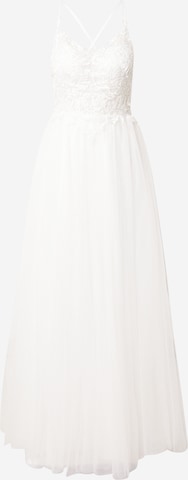 mascara Evening Dress in White: front