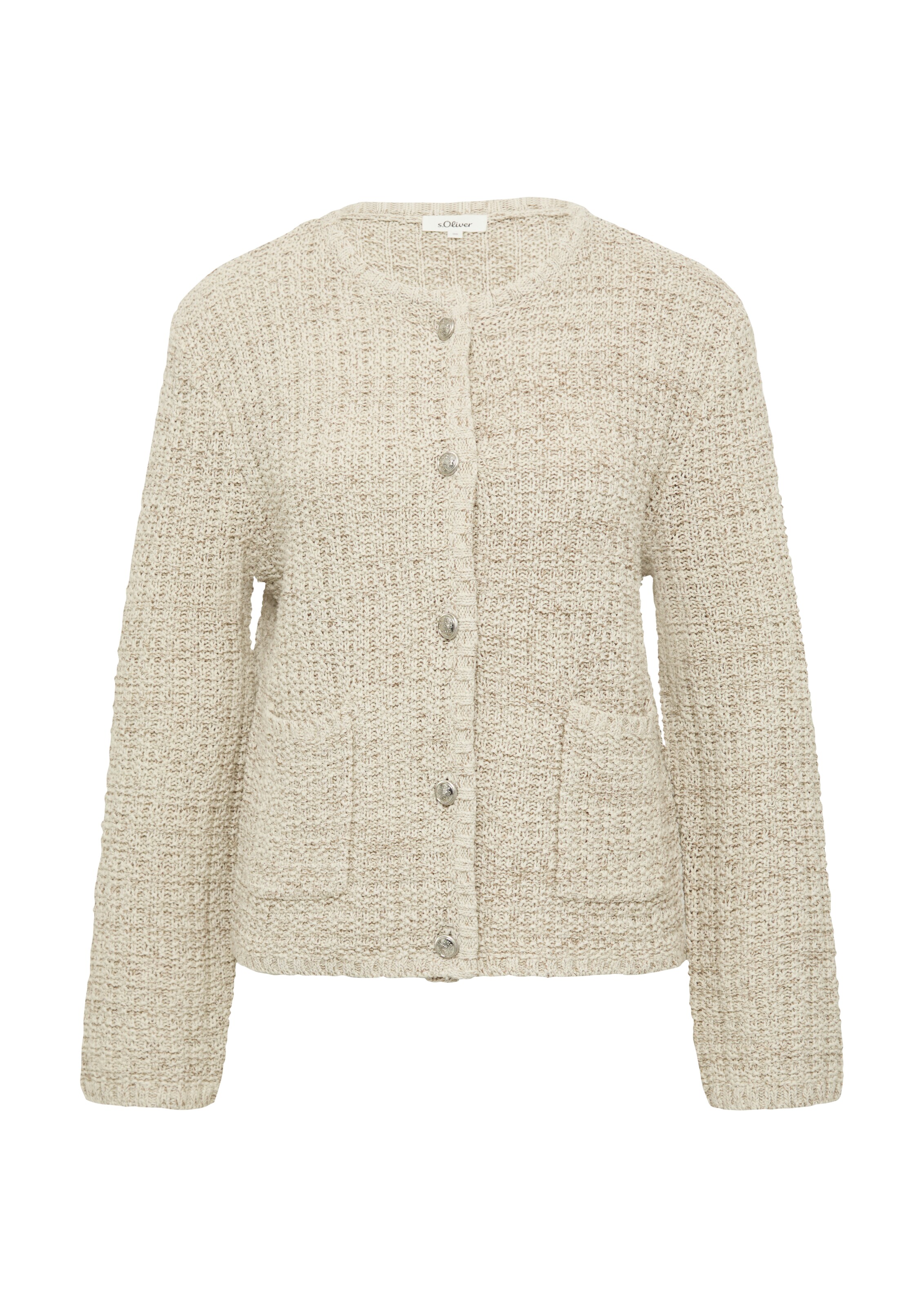 s.Oliver Strickjacke in Beige: Vorderseite
