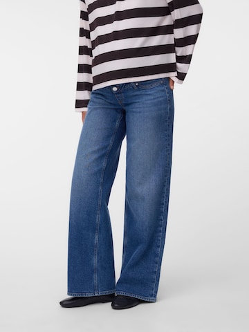 Vero Moda Maternity - Pierna ancha Vaquero en azul: frente