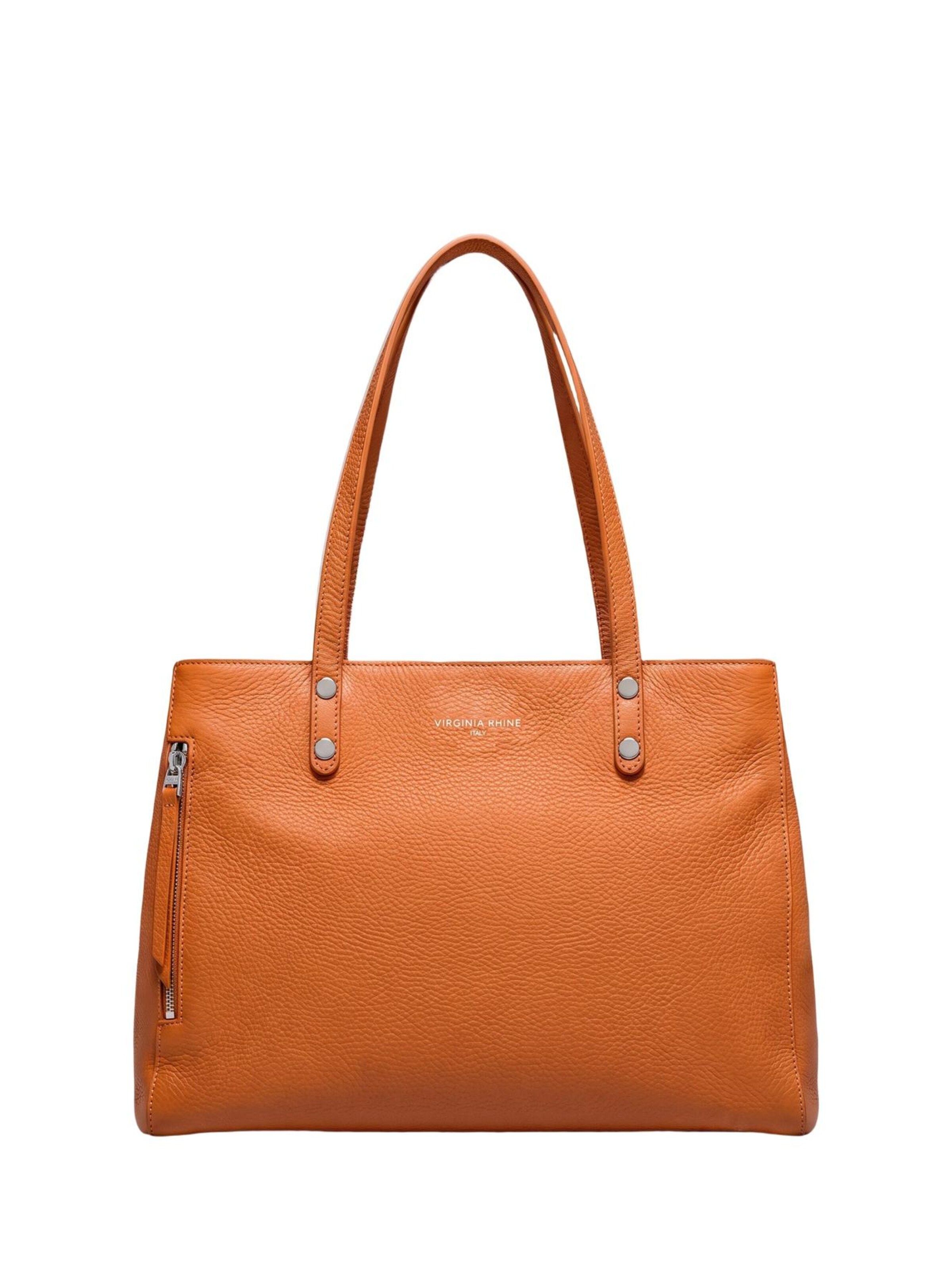 Borsa a spalla 'Borsa a Spalla Pelle Genuina Virginia Rhinè 36x27 cm' di Virginia Rhinè in marrone: frontale