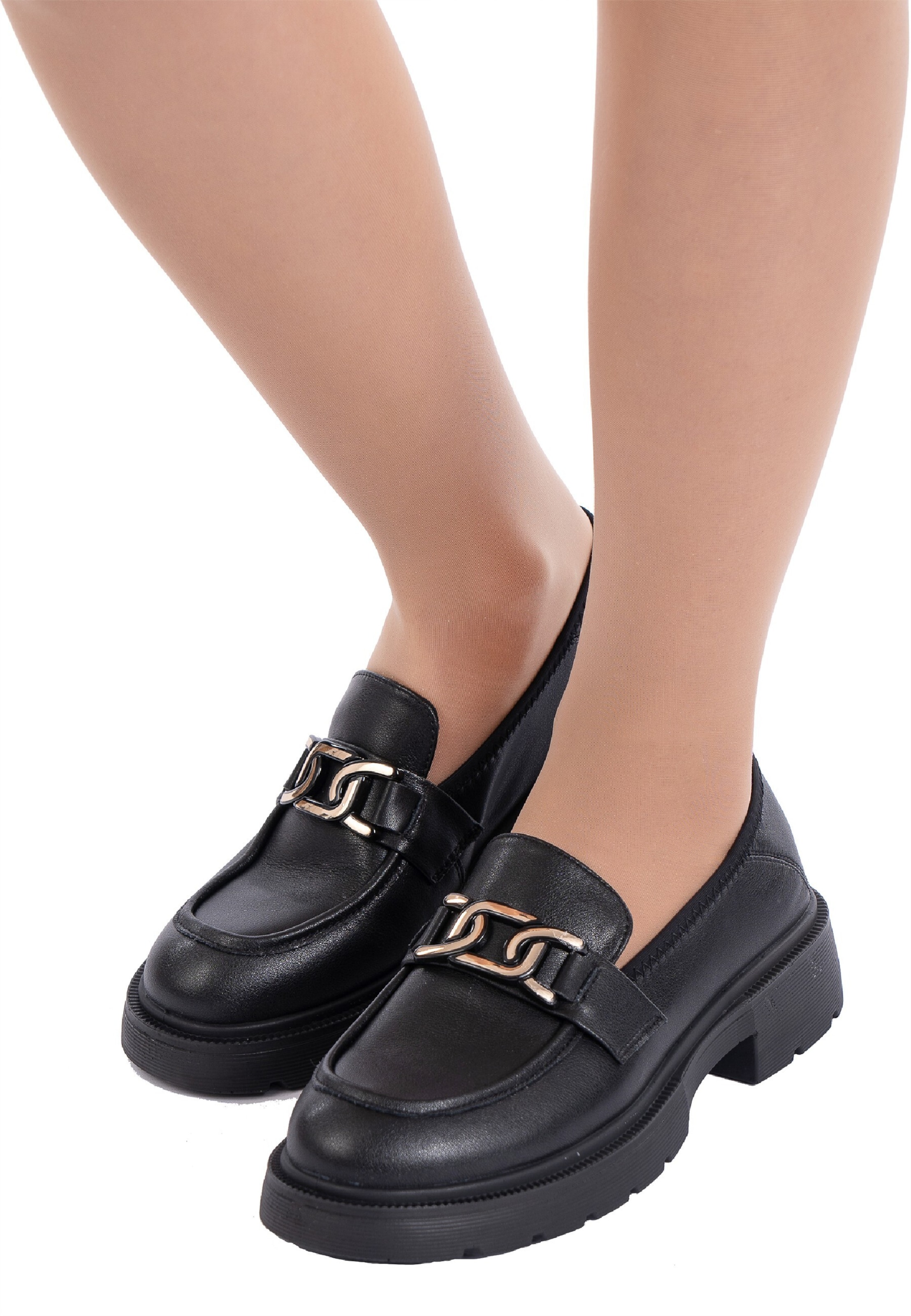 CESARE GASPARI Slip-ons in Black: front