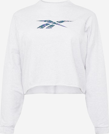 Reebok - Sweatshirt de desporto em cinzento: frente