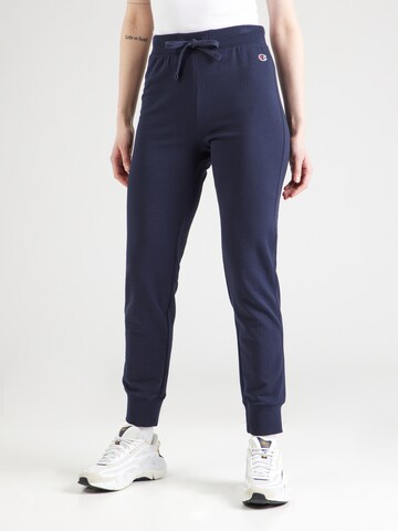 Champion Authentic Athletic Apparel Tapered Trousers in Blue: front