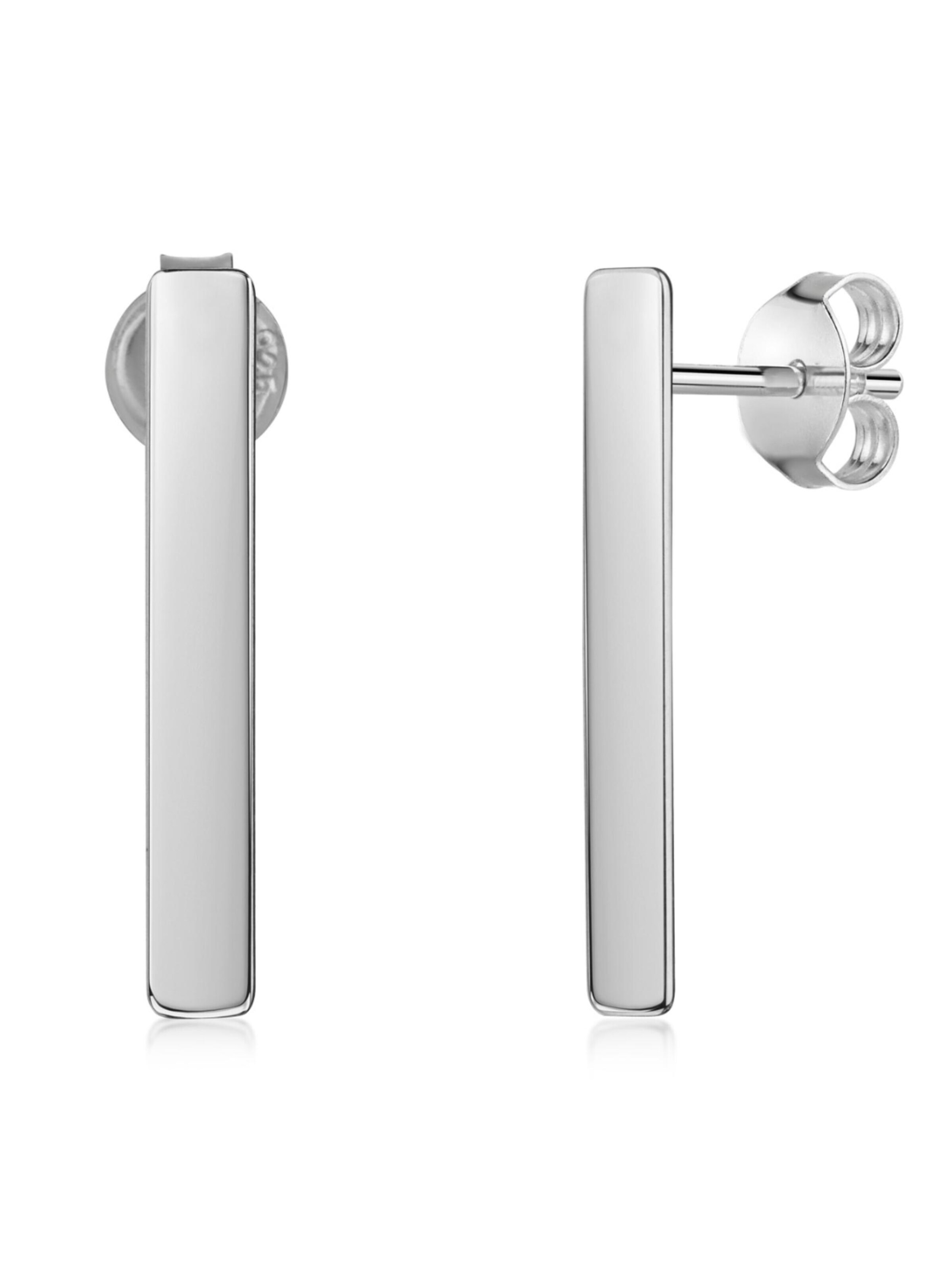 Kamiko Earrings 'BAR' in Silver: front