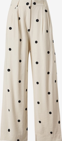 Abercrombie & FitchWide Leg/ Široke nogavice Hlače s naborima 'SLOANE' - bež boja: prednji dio