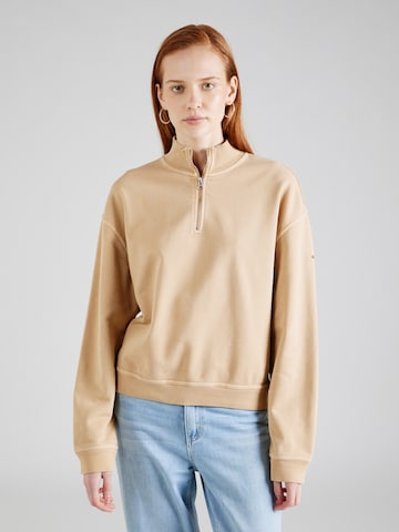 LEVI'S ® Sweatshirt 'Rue Quarter Zip Sweatshirt' i beige: framsida