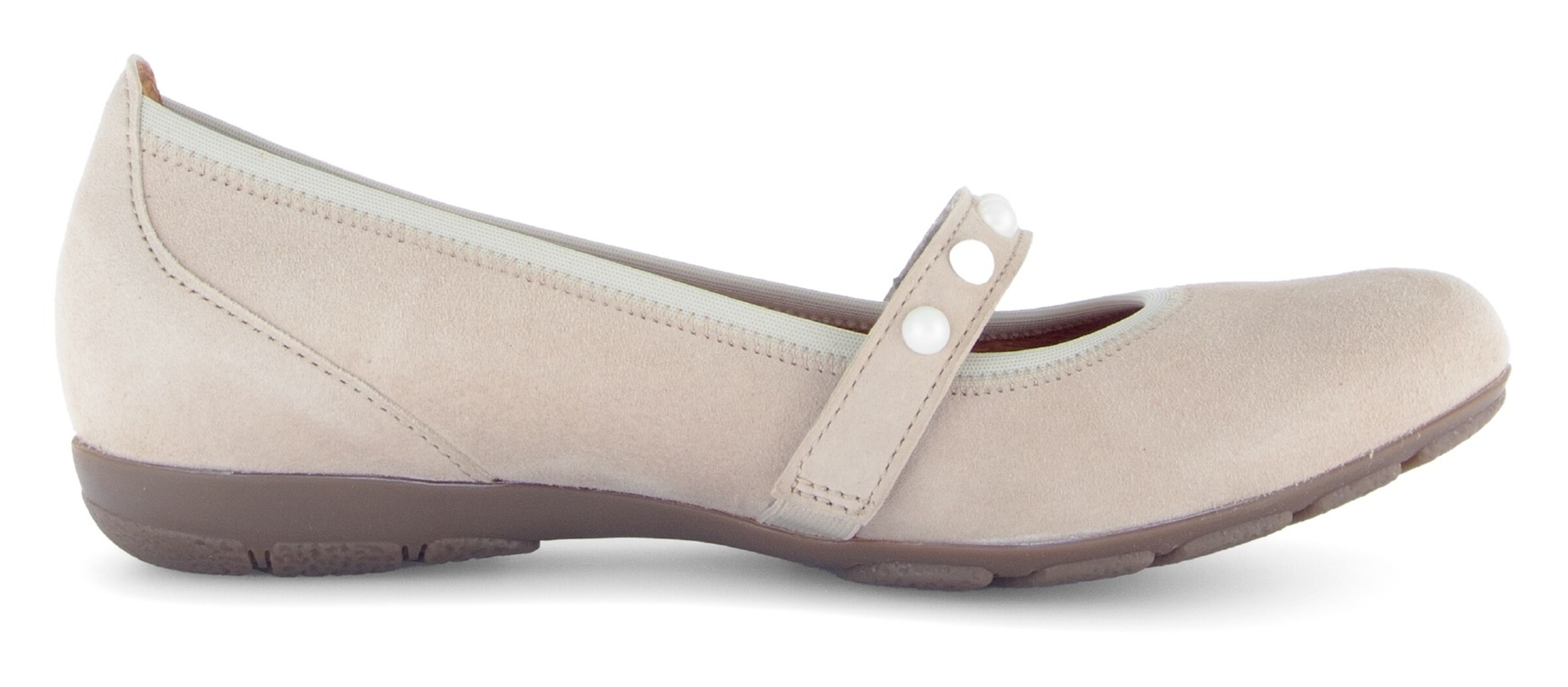 GABOR Ballet Flats with Strap in Beige