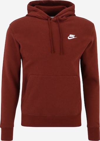 Nike Sportswear Sweatshirt 'Club Fleece' in Brown: front