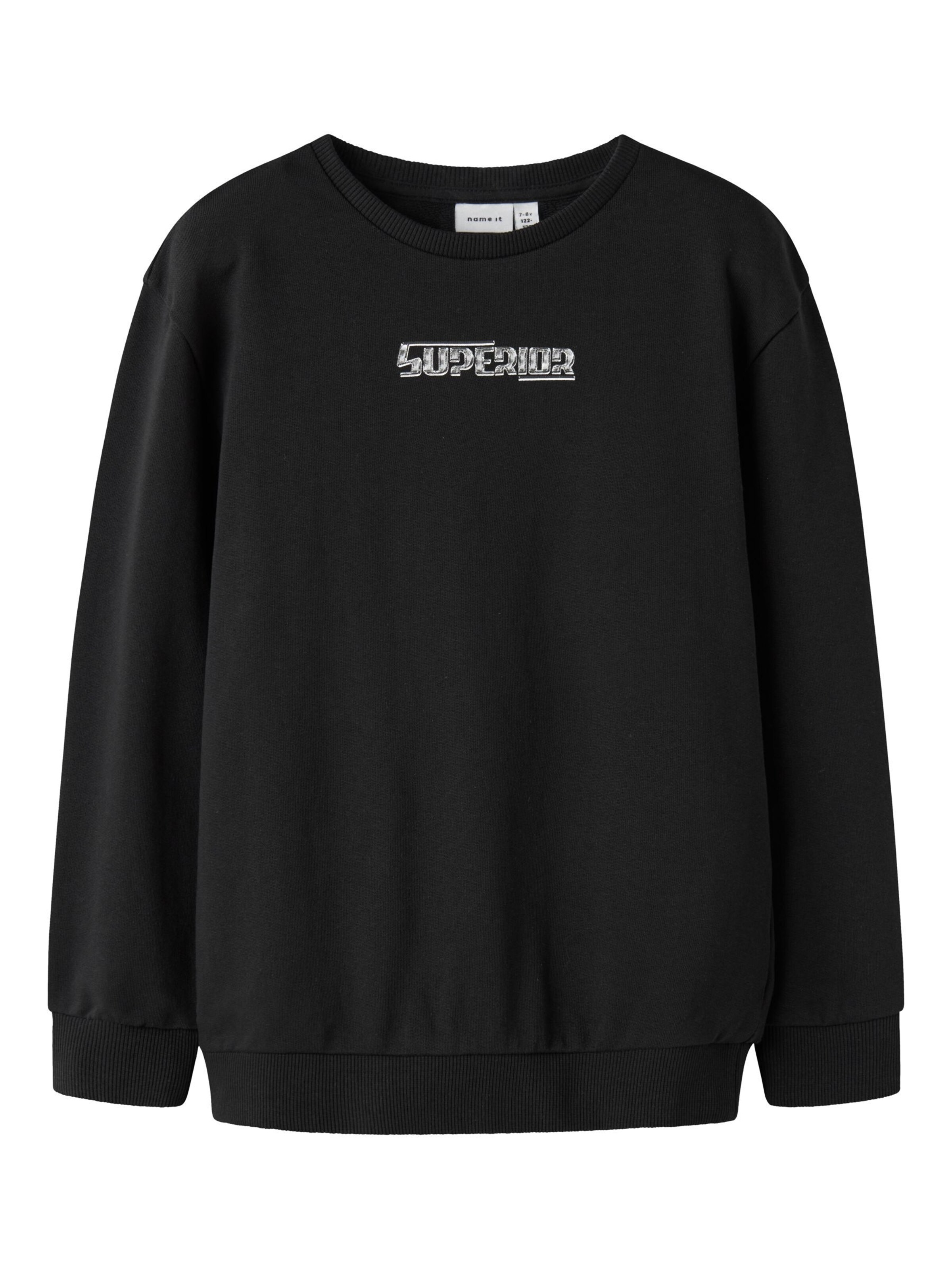 NAME IT - Sudadera en negro: frente