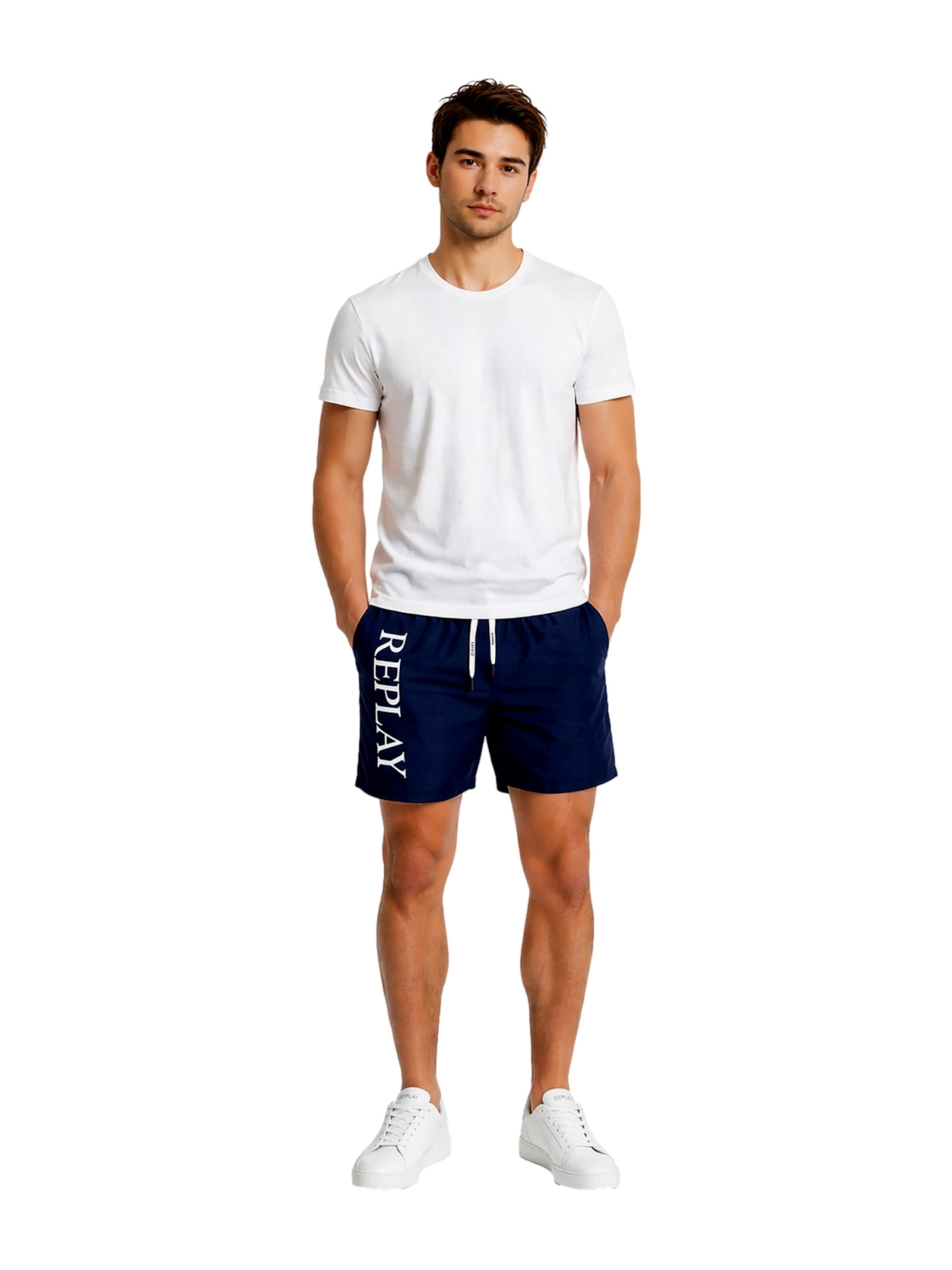 REPLAY Zwemshorts in Blauw
